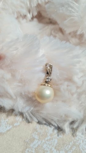 Pendentif ancien art déco saphir et fausse perle