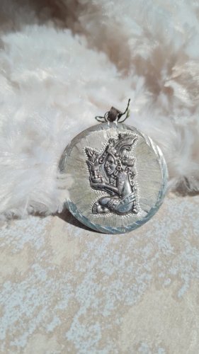 Pendentif ancien calendrier Maya en argent-grande médaille 15,95 grs