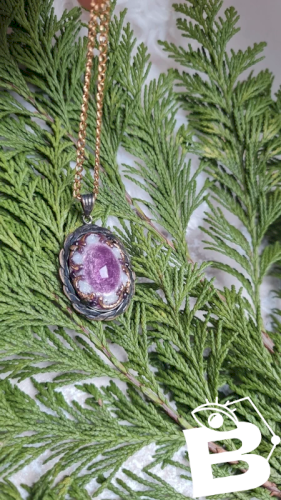 Pendentif ancien émaillé signé années 20-30