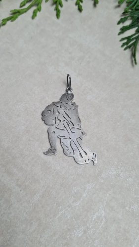 Pendentif ancien - Pierrot - Arlequin - médaille ajourée ancienne