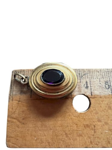 Pendentif Ancien Xixe Siècle Souvenir Locket Napoléon III Vintage Romantique