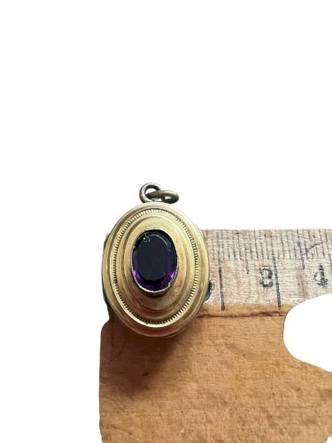 Pendentif Ancien Xixe Siècle Souvenir Locket Napoléon III Vintage Romantique