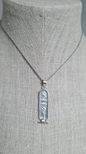 Pendant (Annie) - cartouche in hieroglyphs in silver