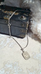 Astrological Capricorn pendant with 835 and 925 hallmark.