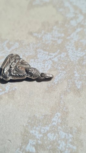Pendentif Bouddha ancien en argent 835 double face