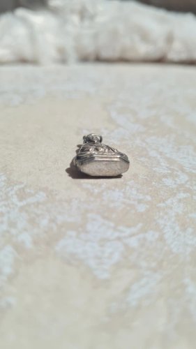 Pendentif Bouddha ancien en argent 835 double face