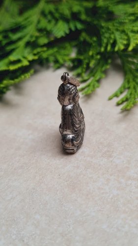 Pendentif Bouddha ancien en argent 835 double face