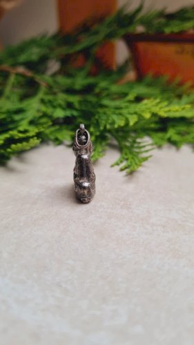 Pendentif Bouddha ancien en argent 835 double face