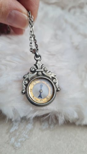 Pendentif Boussole antique en argent style victorien