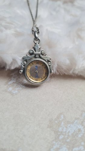 Pendentif Boussole antique en argent style victorien