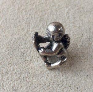 Cherub / angel Trollbeads Fantasy 1 pendant, made of sterling silver