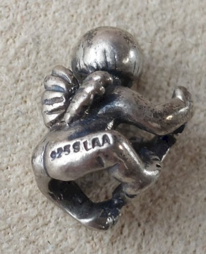 Pendentif chérubin / angelot Trollbeads Fantasy 1, en argent massif ^