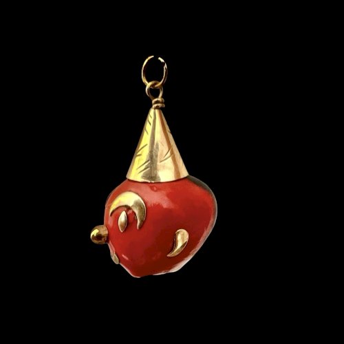 Pendentif clown or 18 carats vintage vers 1930/1950 Unisexe rare collection