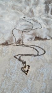 Pendentif cœur et collier en argent