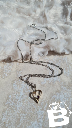 Pendentif cœur et collier en argent