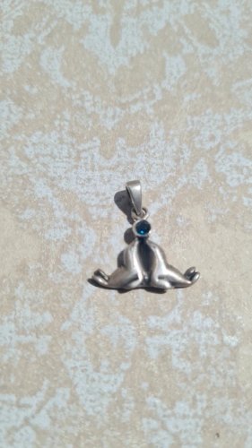 pendentif de otaries en argent - phoques