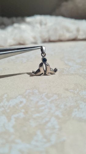 pendentif de otaries en argent - phoques