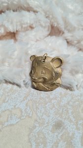 Brass mouse pendant