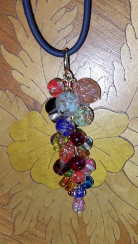 Pendentif en verre de murano Millefiori