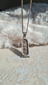 Pendant (Eric) - cartouche in hieroglyphs in silver