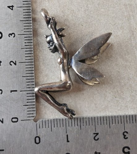 Pendentif fée Trollbeads Fantasy Fairy, en argent massif ^