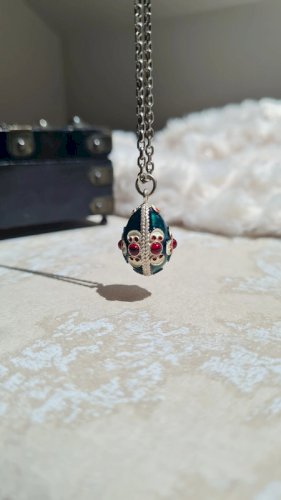 Pendentif Oeuf cloisonné