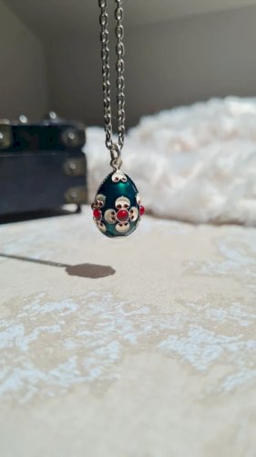 Pendentif Oeuf cloisonné