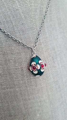 Pendentif Oeuf cloisonné