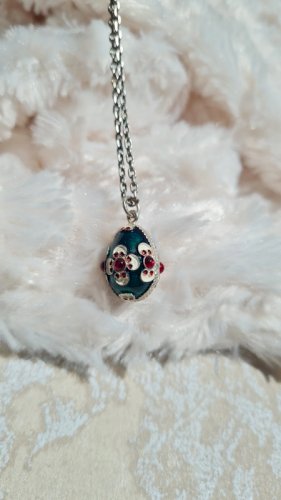 Pendentif Oeuf cloisonné
