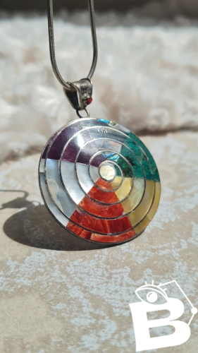 Pendentif Pachamama en argent 925 avec sa chaine