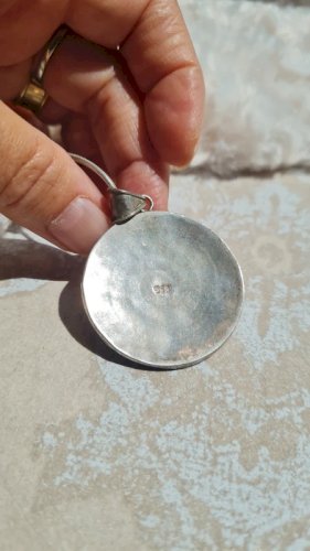 Pendentif Pachamama en argent 925 avec sa chaine