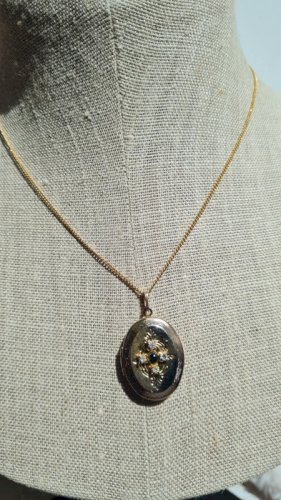 Pendentif porte-photos vintage avec strass