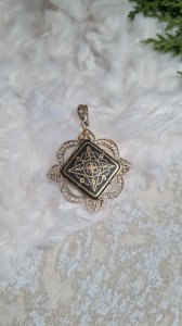 Vintage Damascene Toledo pendant and filigree