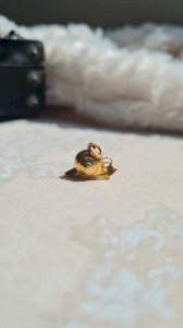 Pendentif vintage escargot en plaqué or