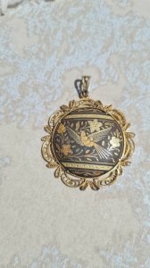 Pendentif Vintage or Tolède & Filigrane Doré (fantaisie )