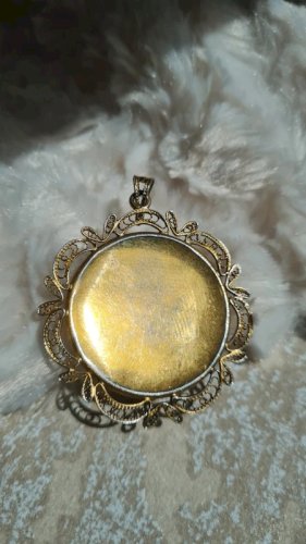 Pendentif Vintage or Tolède & Filigrane Doré (fantaisie )