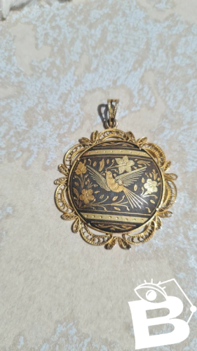 Pendentif Vintage or Tolède & Filigrane Doré (fantaisie )