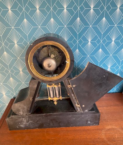 Pendule de notaire en marbre, Napoléon III.