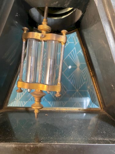 Pendule de notaire en marbre, Napoléon III.