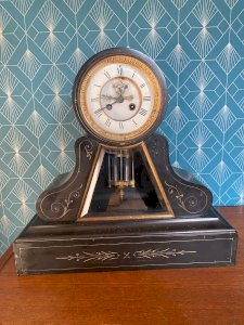 Pendule de notaire en marbre, Napoléon III.