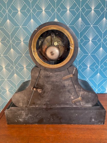 Pendule de notaire en marbre, Napoléon III.
