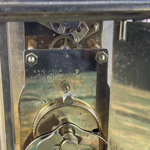 Pendule D’officier BAYARD Paris Mouvement DUVERDREY & BLOQUEL Carriage Clock