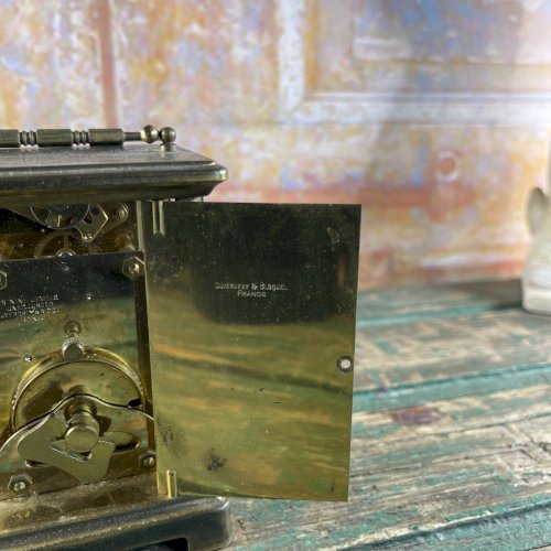 Pendule D’officier BAYARD Paris Mouvement DUVERDREY & BLOQUEL Carriage Clock