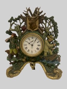 Polychrome régule clock Breton sailor decor 20th century