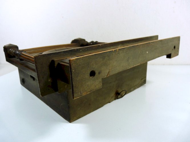 Pendule Murale en Bois et Plaques Emailles Henri II H - 57,5 cm