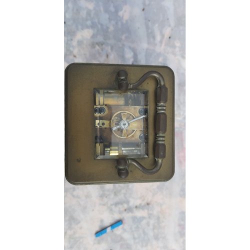 Pendulette dOfficier SCT Flarum Bronze et Verre bisauté
