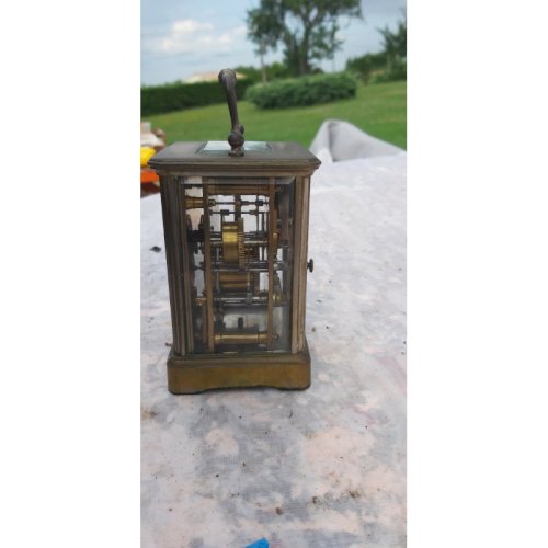 Pendulette dOfficier SCT Flarum Bronze et Verre bisauté