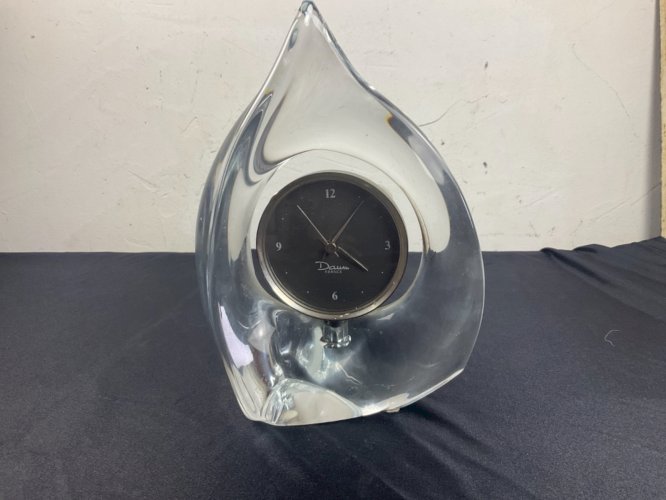 PENDULETTE PENDULE THOR 131 DE BUREAU CRISTAL DAUM VINTAGE FONCTIONNE