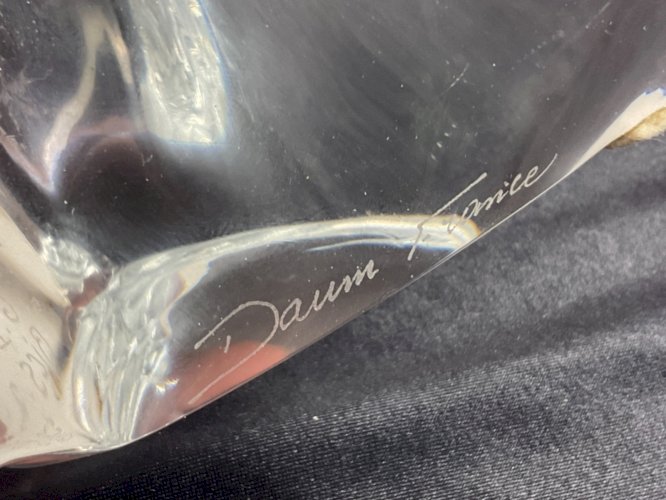 PENDULETTE PENDULE THOR 131 DE BUREAU CRISTAL DAUM VINTAGE FONCTIONNE