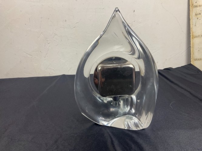 PENDULETTE PENDULE THOR 131 DE BUREAU CRISTAL DAUM VINTAGE FONCTIONNE